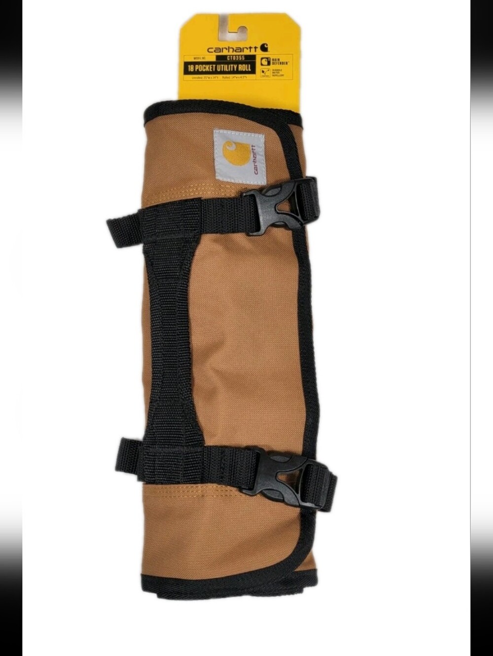 Carhartt 18 Pocket Utility Roll Model #CT0355 Tan Black Water Repellent NWT